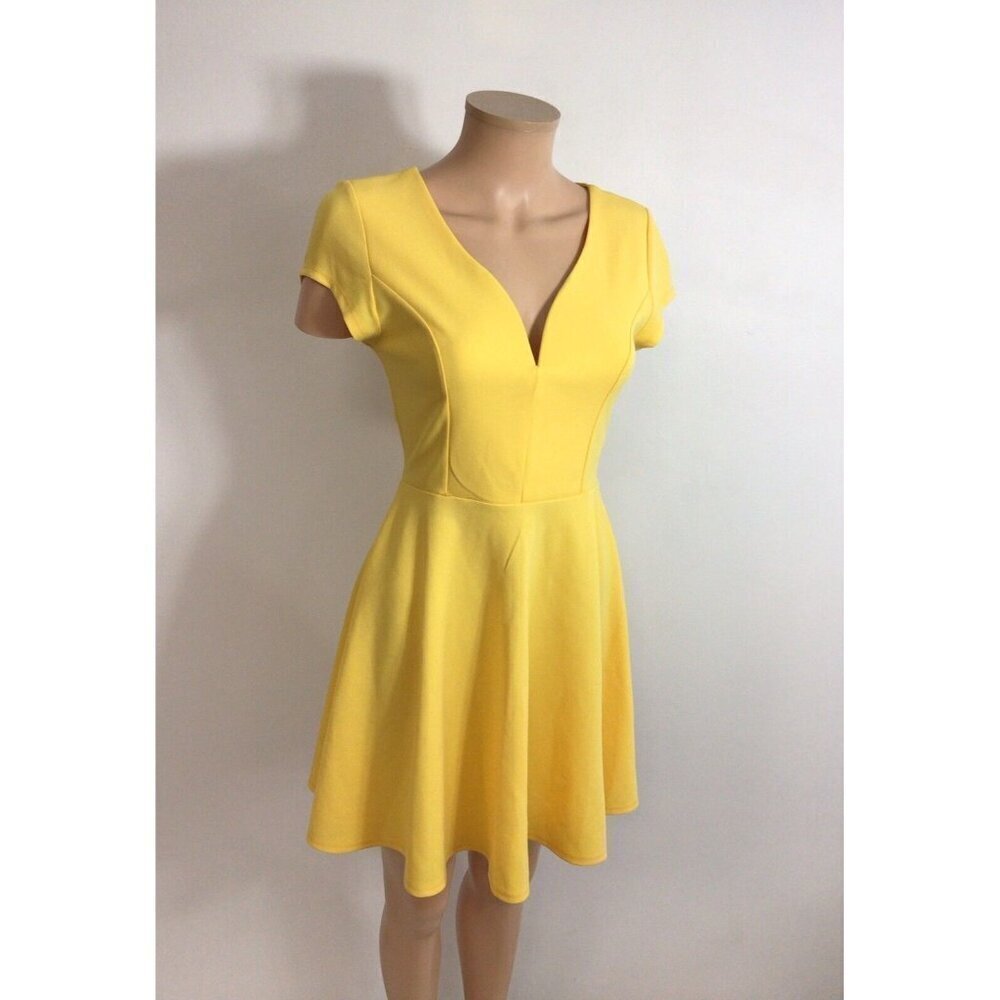 Miami Yellow Summer Dress Womens XS
